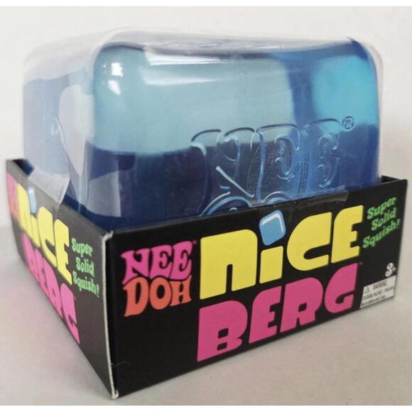 NeeDoh Nice Berg Blue XL Giant Nee Doh Niceberg Solid Squish Cube Ice Block - Picture 2 of 16